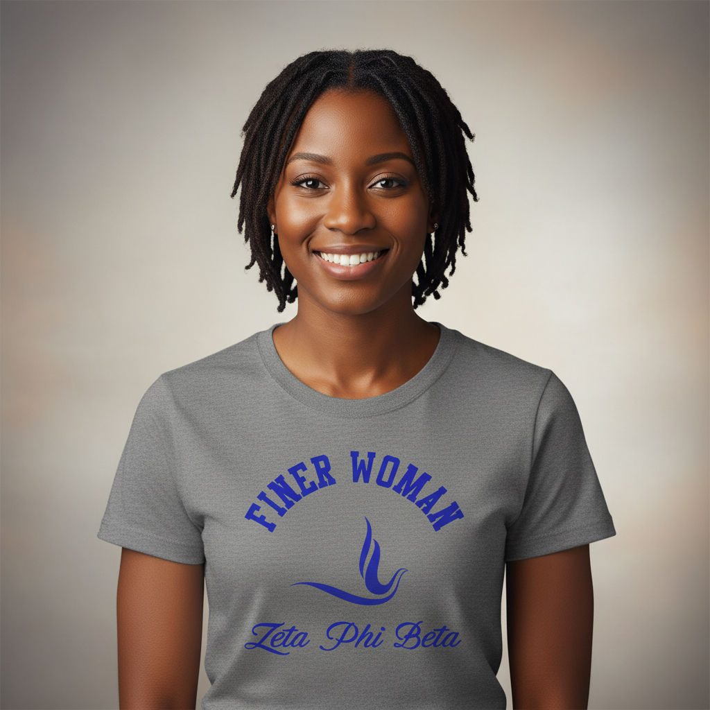Zeta Phi Beta “Finer Woman” T‑Shirt – ZΦB Sorority Tee with Dove Graphic