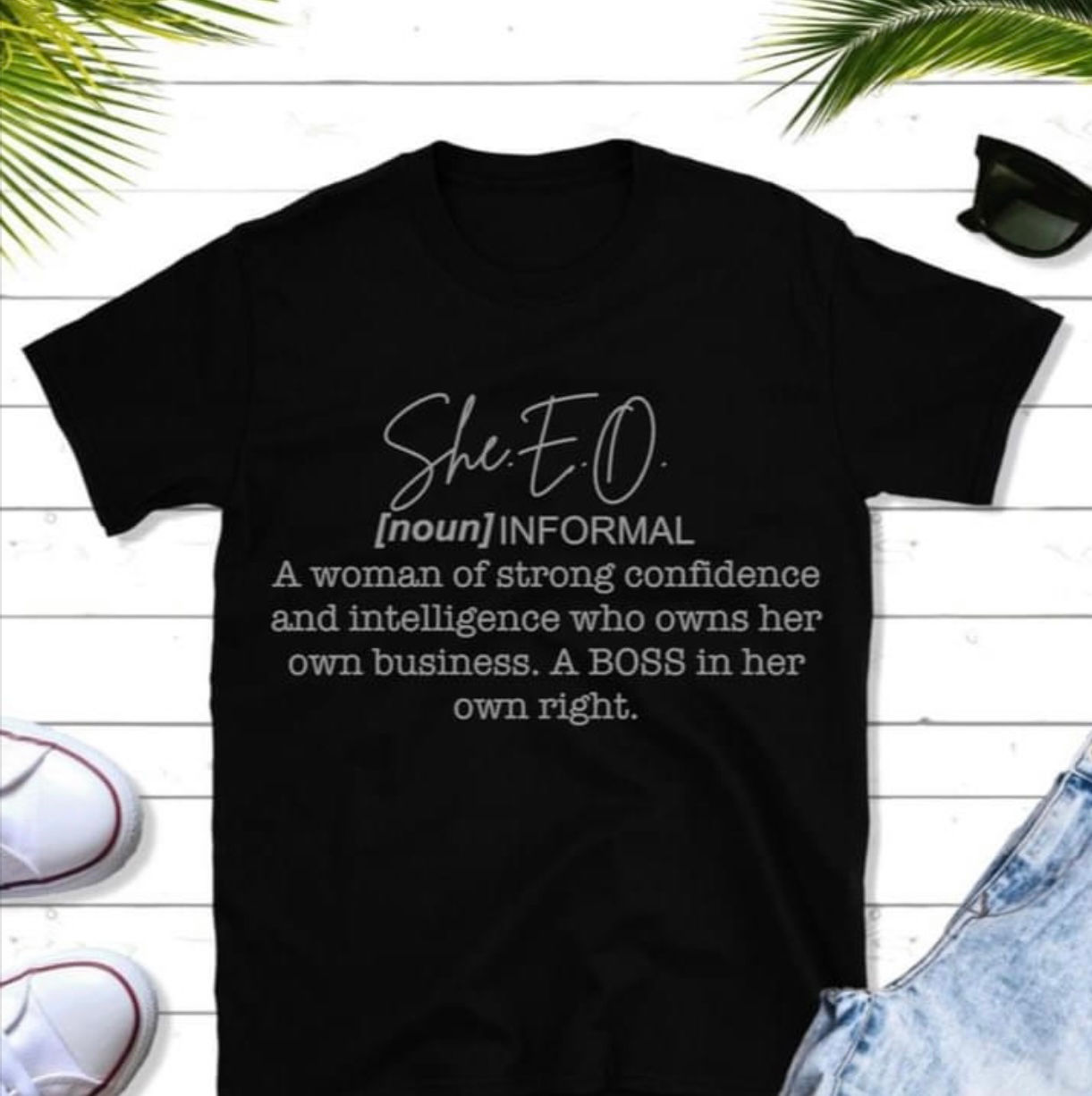 SHE E O Noun-Unisex Crew T-Shirt 100% Cotton Short Sleeve