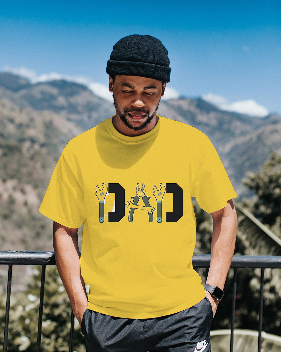 Thumbnail: Dad (DTF)-Unisex Crew T-Shirt 100% Cotton Short Sleeve