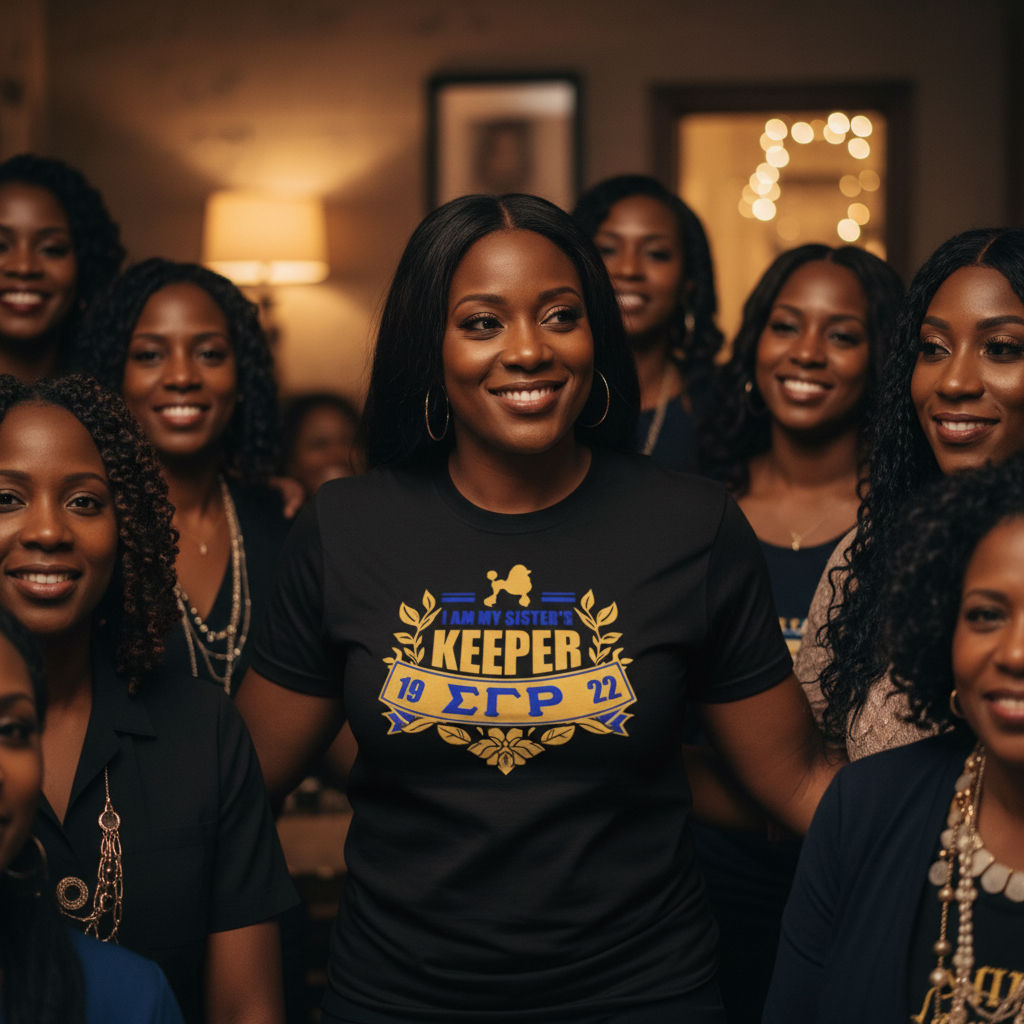 Sigma Gamma Rho 1922 “I Am My Sister’s Keeper” T‑Shirt | SGRho Poodle Greek
