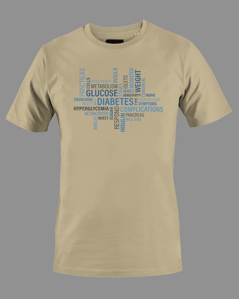 Thumbnail: Diabetes Awareness-Unisex 100% Cotton Crew T-Shirt