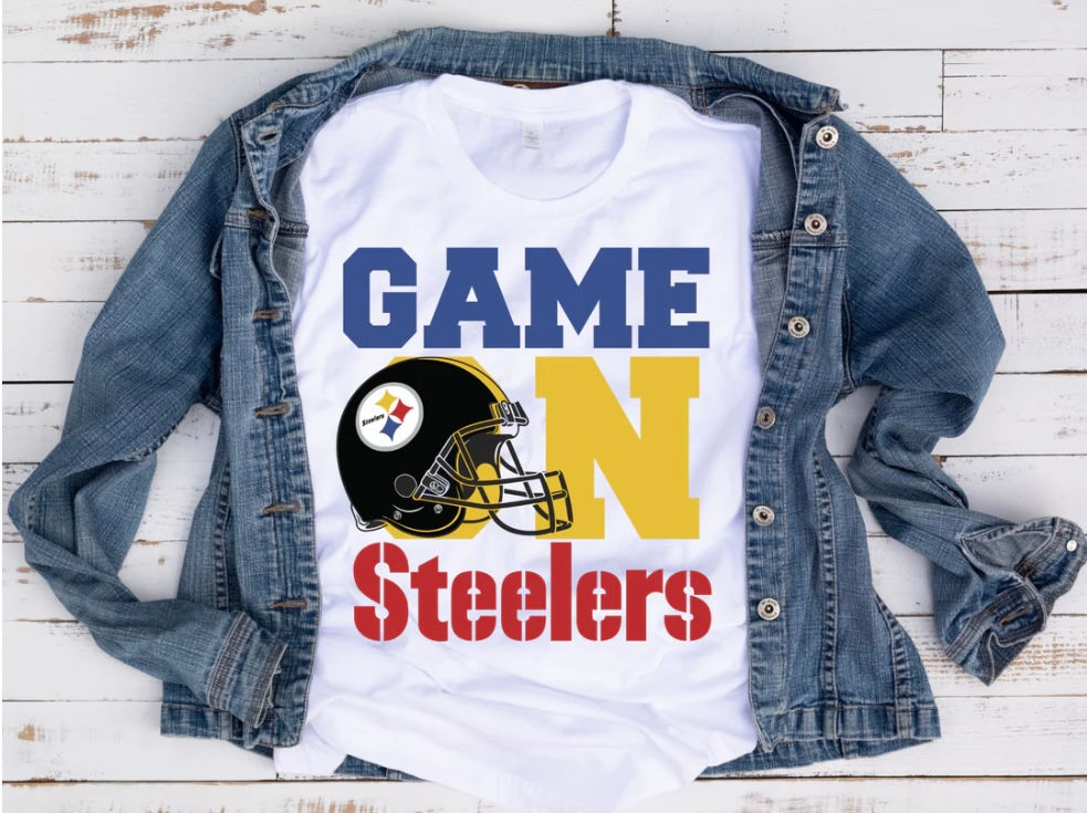 Steelers NFL Game On (DTF)-Unisex 100% Cotton Crew T-Shirt