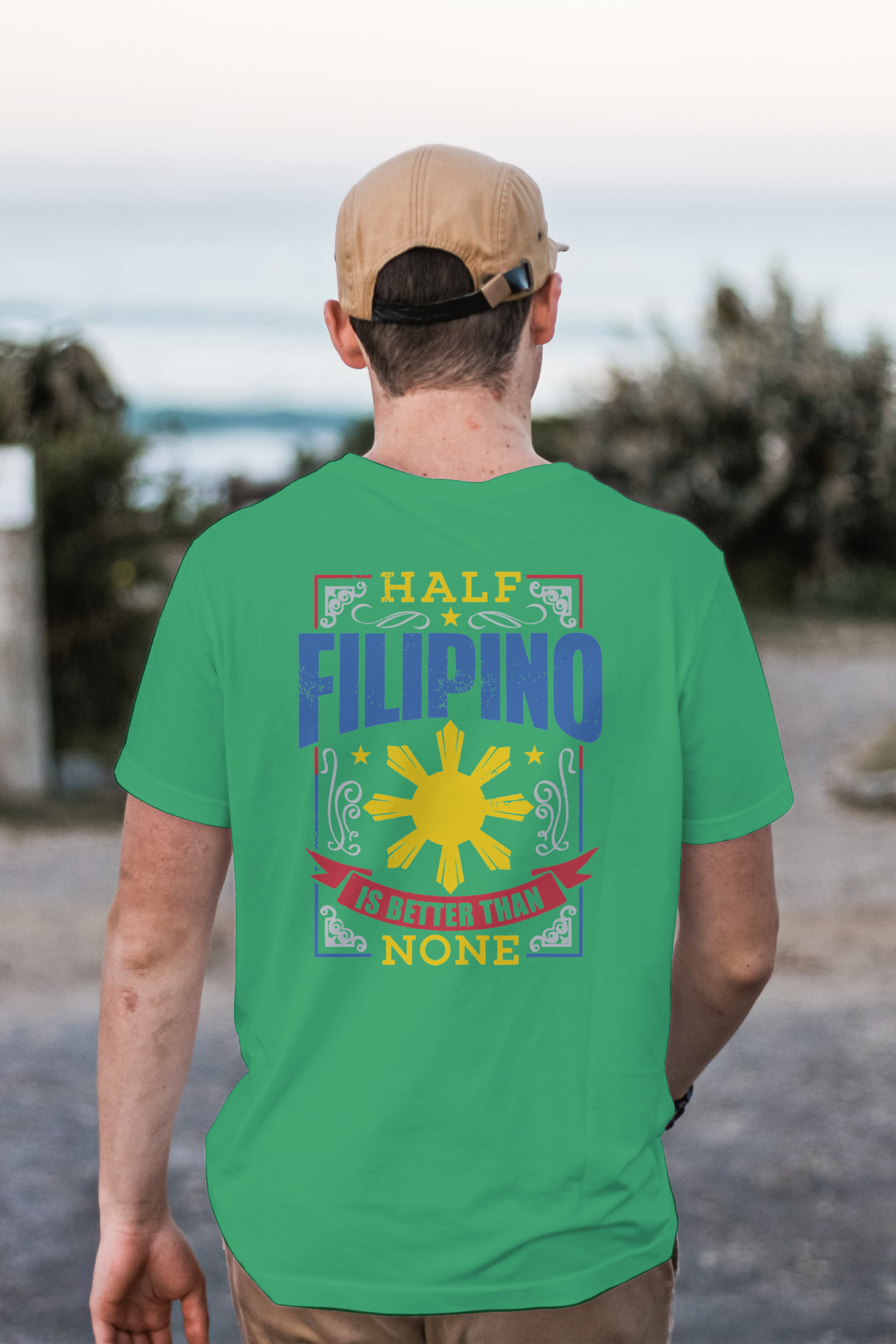 Half Filipino Is Better Than None 🇵🇭 (DTF)-Unisex 100% Cotton Crew T-Shirt