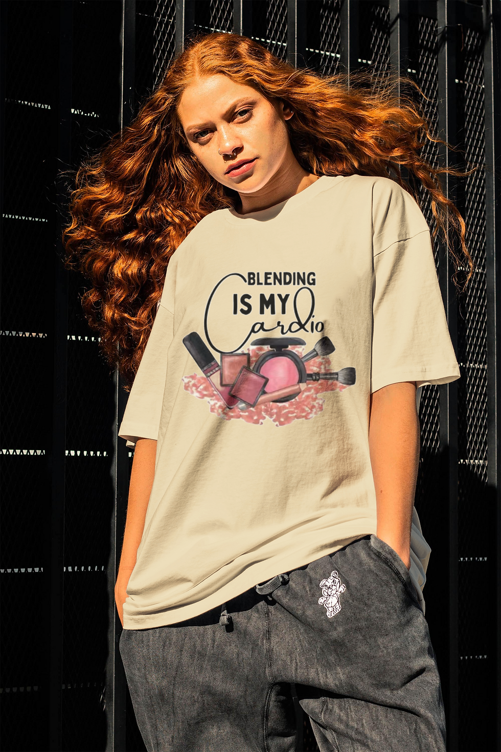 Thumbnail: Blending Is My Cardio (DTF)-Unisex Crew T-Shirt 100% Cotton Short Sleeve