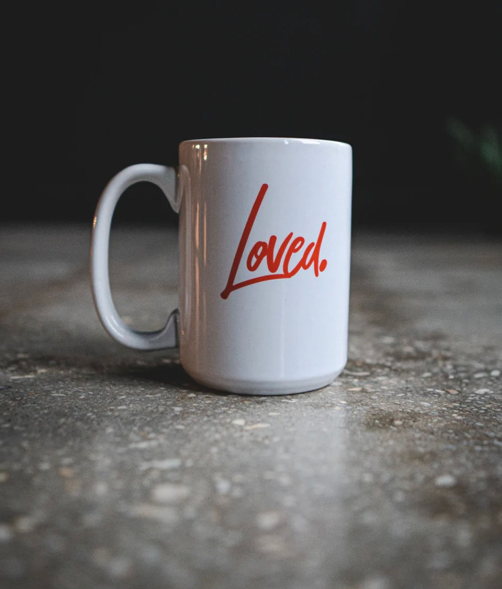 Loved. - 12 oz. White Ceramic Mug