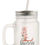 Thumbnail: 12 OZ FROSTED GLASS MASON JAR WITH HANDLE, LID AND STRAW