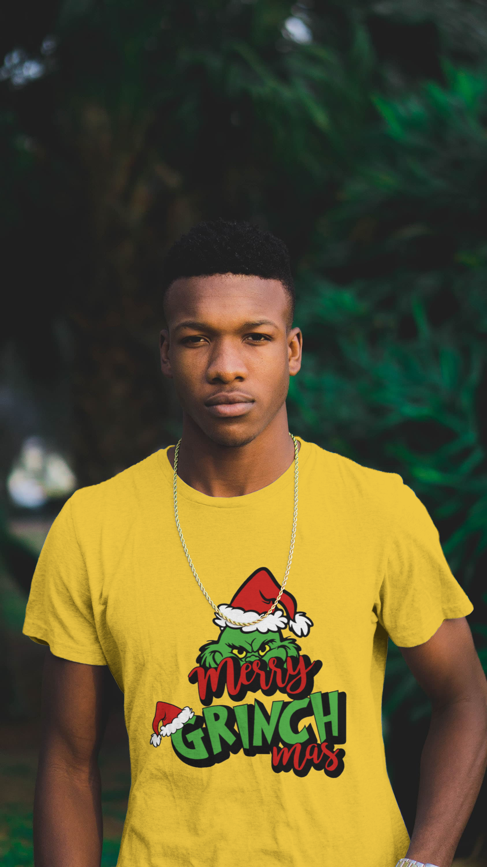 Merry Grinchmas (DTF)-Unisex Crew T-Shirt 100% Cotton Short Sleeve