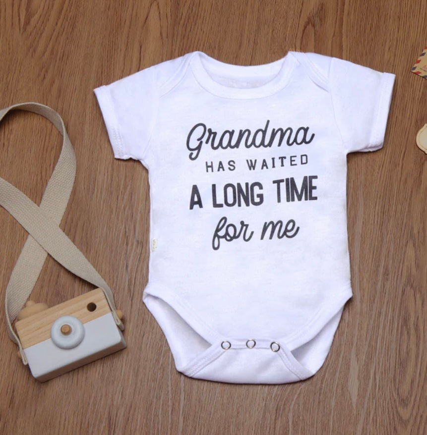 Grandma Has Waited A Long Time For Me-Baby Bodysuit 100% Cotton Onesie