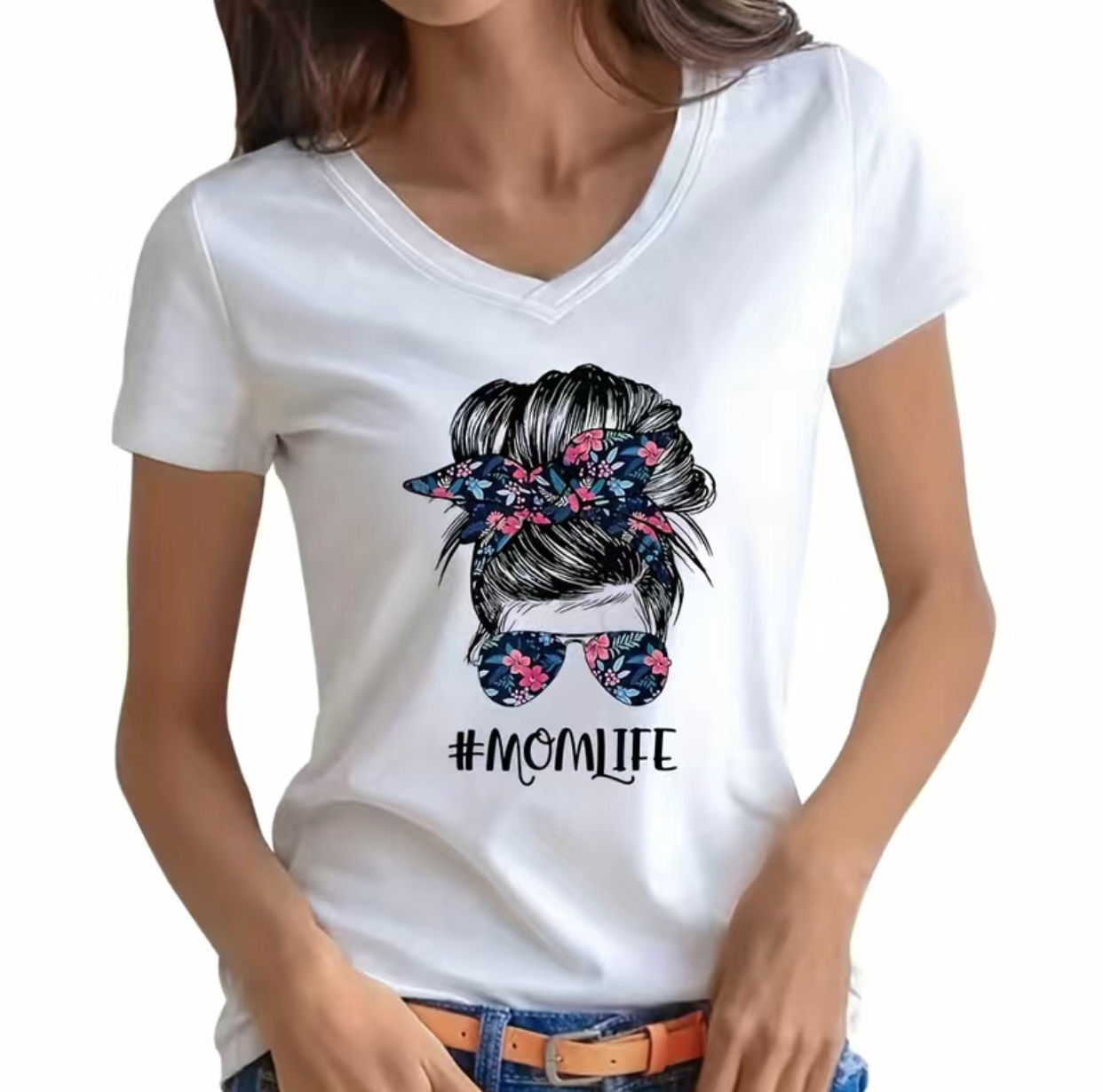 #MOMLIFE (DTF)-Unisex 100% Cotton Short Sleeve Crew
