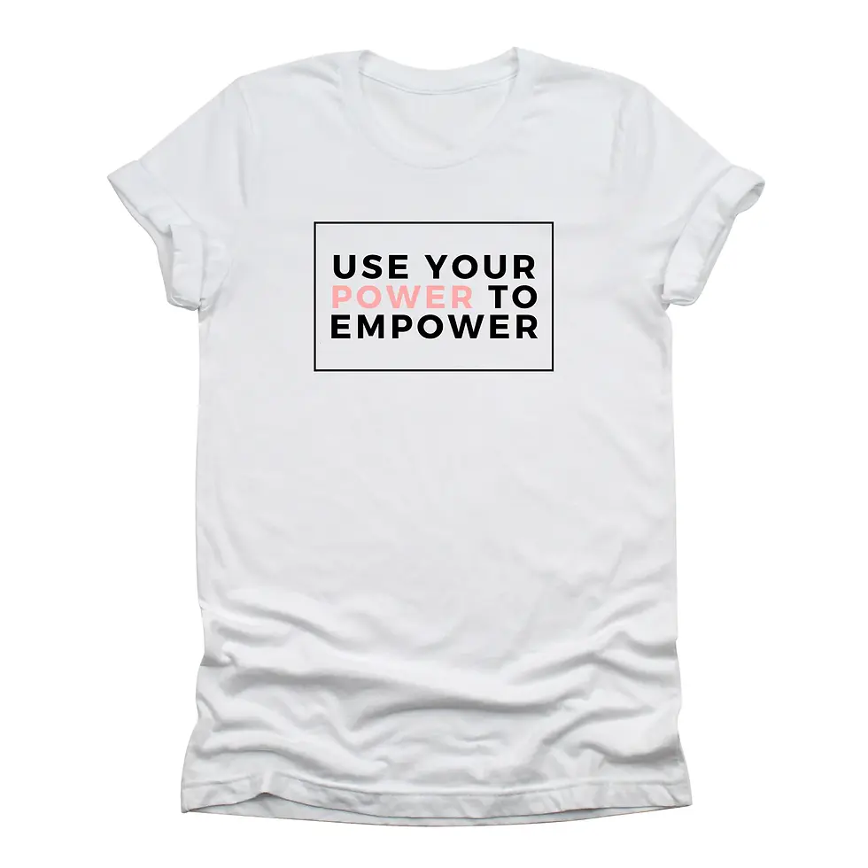 Use Your Power To Empower-Women’s Crew T-Shirt 100% Cotton Short