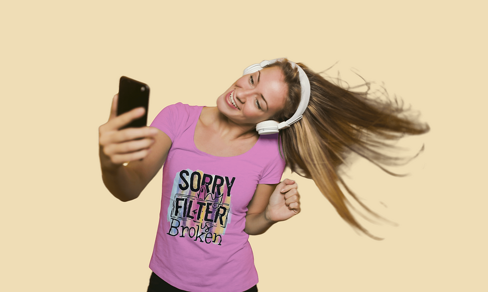 Thumbnail: Sorry My Filter Is Broken (DTF)-Unisex Crew T-Shirt 100% Cotton
