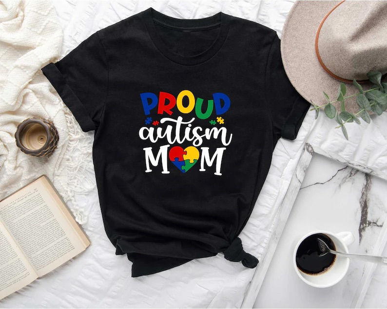 Thumbnail: Proud Autism Mom (DTF)-Women’s Crew T-Shirt Heather Short Sleeve