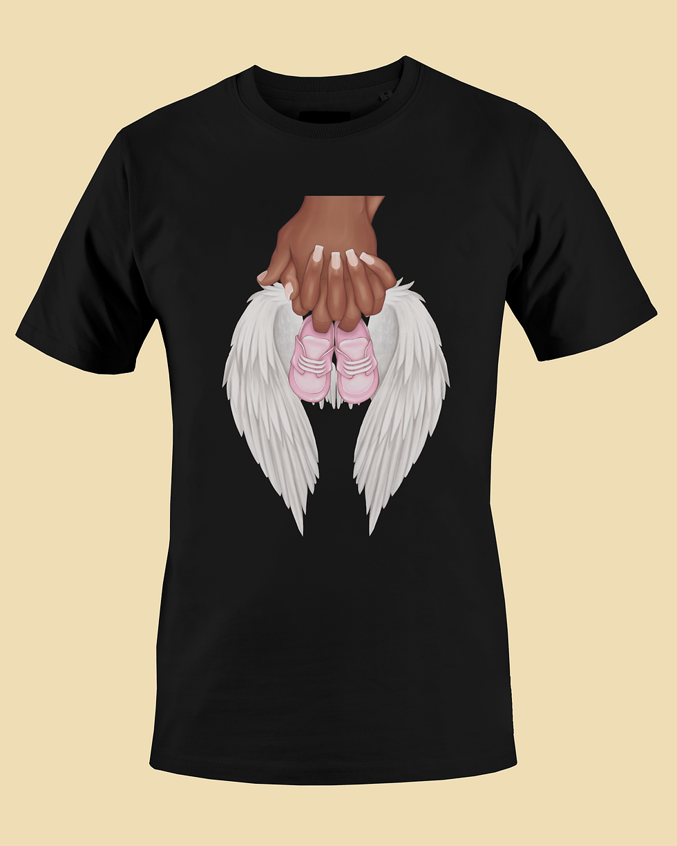 Thumbnail: Holding Hands Girl Infant Loss (DTF)-Unisex Crew T-Shirt 100% Cotton