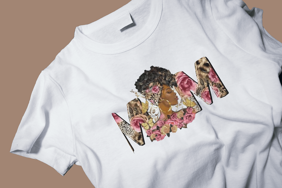Thumbnail: African American MOM (DTF)-Unisex Crew T-Shirt 100% Cotton Short Sleeve
