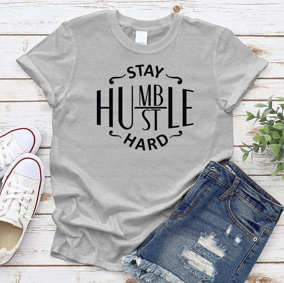 Thumbnail: Stay Humble Hustle Hard - Women’s Relaxed 100% Cotton Short Sleeve Shirt