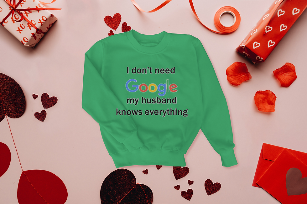 Thumbnail: I Don't Need Google My Husband Know-Adult Unisex Heavy Blend Crewneck Sweatshirt