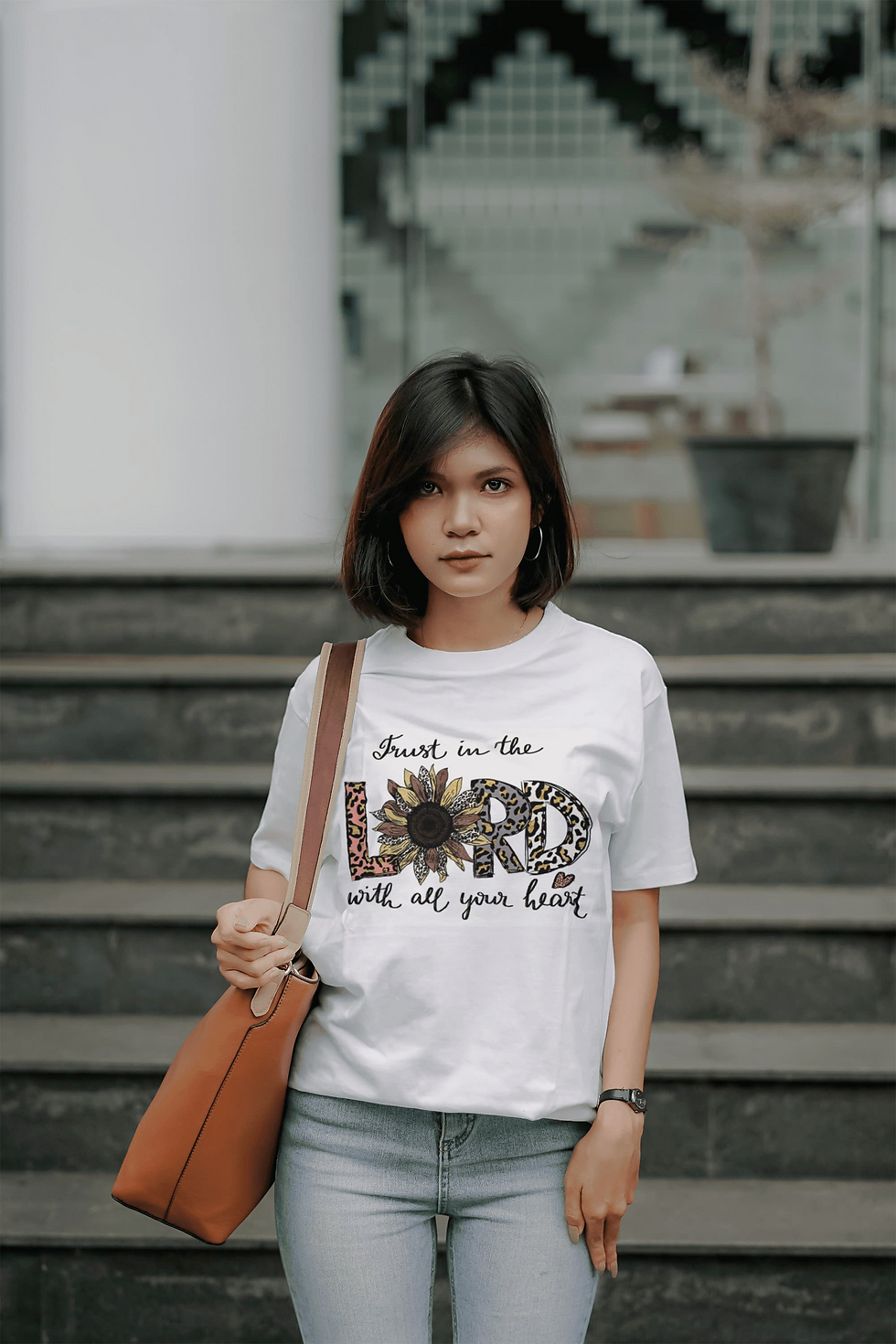 Thumbnail: Trust In The Lord (DTF)-Unisex Crew T-Shirt 100% Cotton 