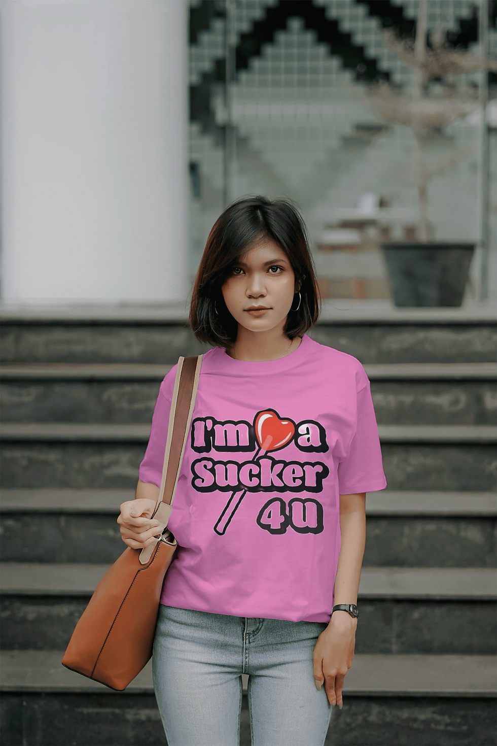 Thumbnail: I’m A Sucker For You (DTF)-Unisex Crew T-Shirt 100% Cotton Short Slee