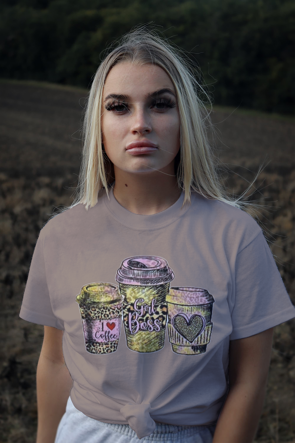 Thumbnail: Girl Boss (DTF)-Unisex Crew T-Shirt 100% Cotton