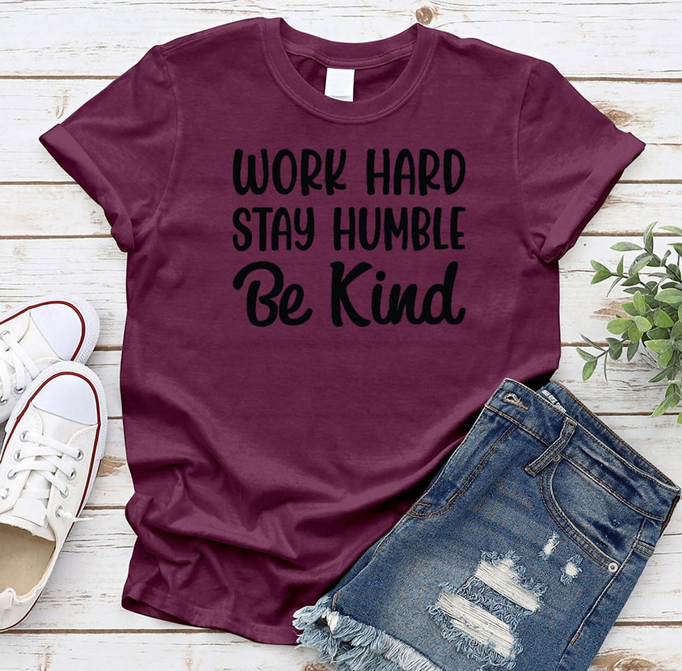 Thumbnail: Work Hard Stay Humble - Women’s Relaxed Tri-Blend Short Sleeve Crew T-Shirt