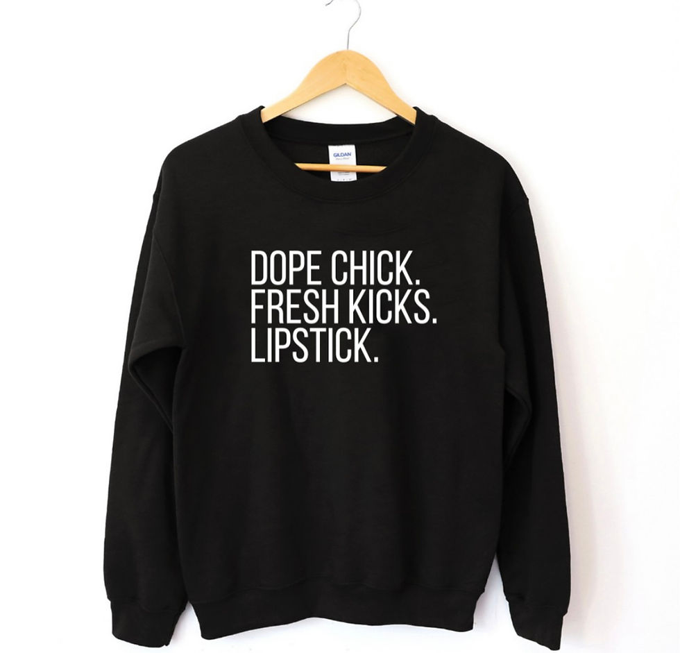 Dope Chic Fresh Kicks Lipstick-Unisex 100% Cotton Sweatshirt