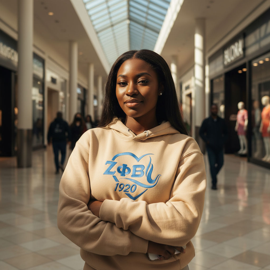 Zeta Phi Beta 1920 Heart Hoodie – ΖΦΒ Blue & White Sorority