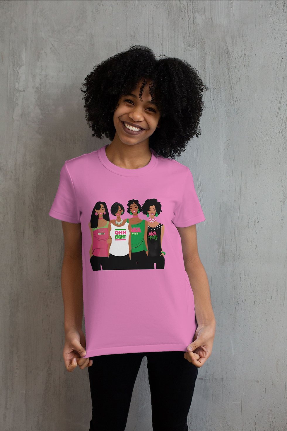 Thumbnail: AKA Pretty Girls T-Shirt – Alpha Kappa Alpha Sorority Graphic Tee, 1908 Legacy