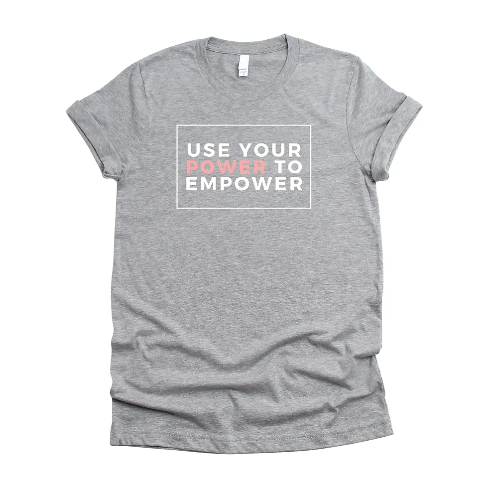 Thumbnail: Use Your Power To Empower-Women’s Crew T-Shirt 100% Cotton Short