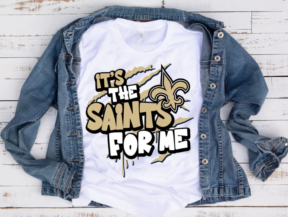 NFL It’s The Saints For Me (DTF)-Unisex 100% Cotton Crew T-Shirt