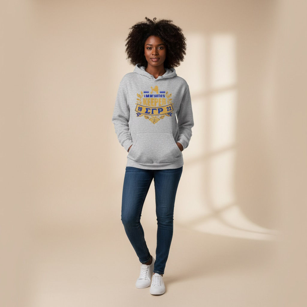I Am My Sister’s Keeper 1922 Hoodie | Blue & Gold Sorority‑Inspired Sweatshirt