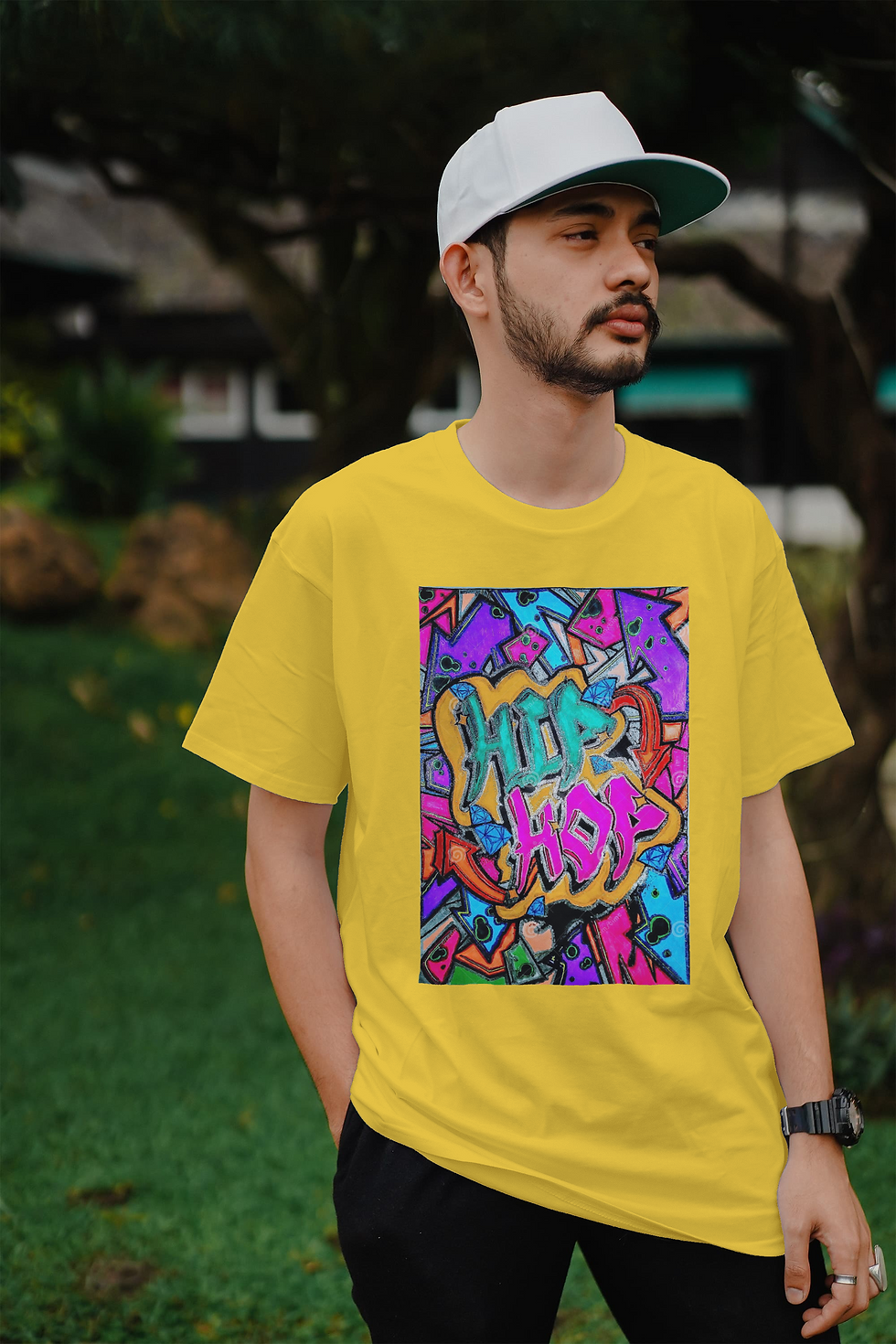 Thumbnail: HIP HOP (DTF)-Unisex 100% Cotton Crew T-Shirt