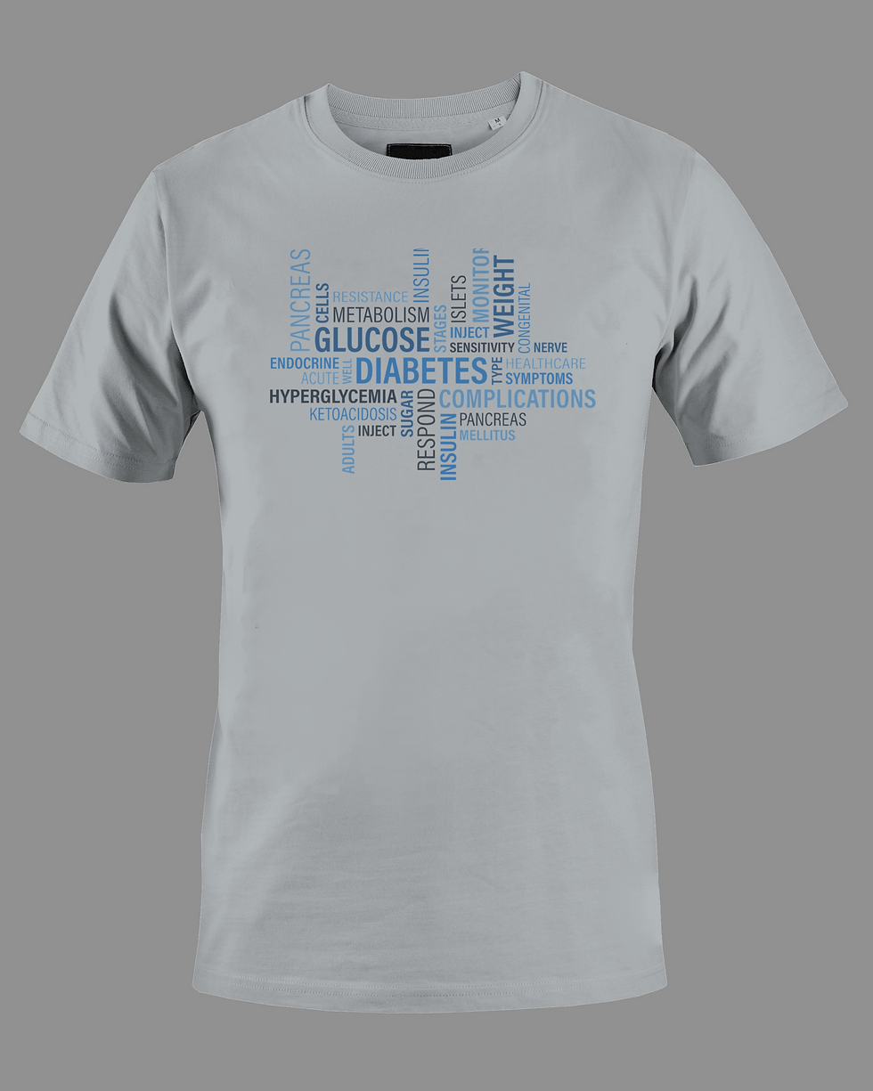 Thumbnail: Diabetes Awareness-Unisex 100% Cotton Crew T-Shirt