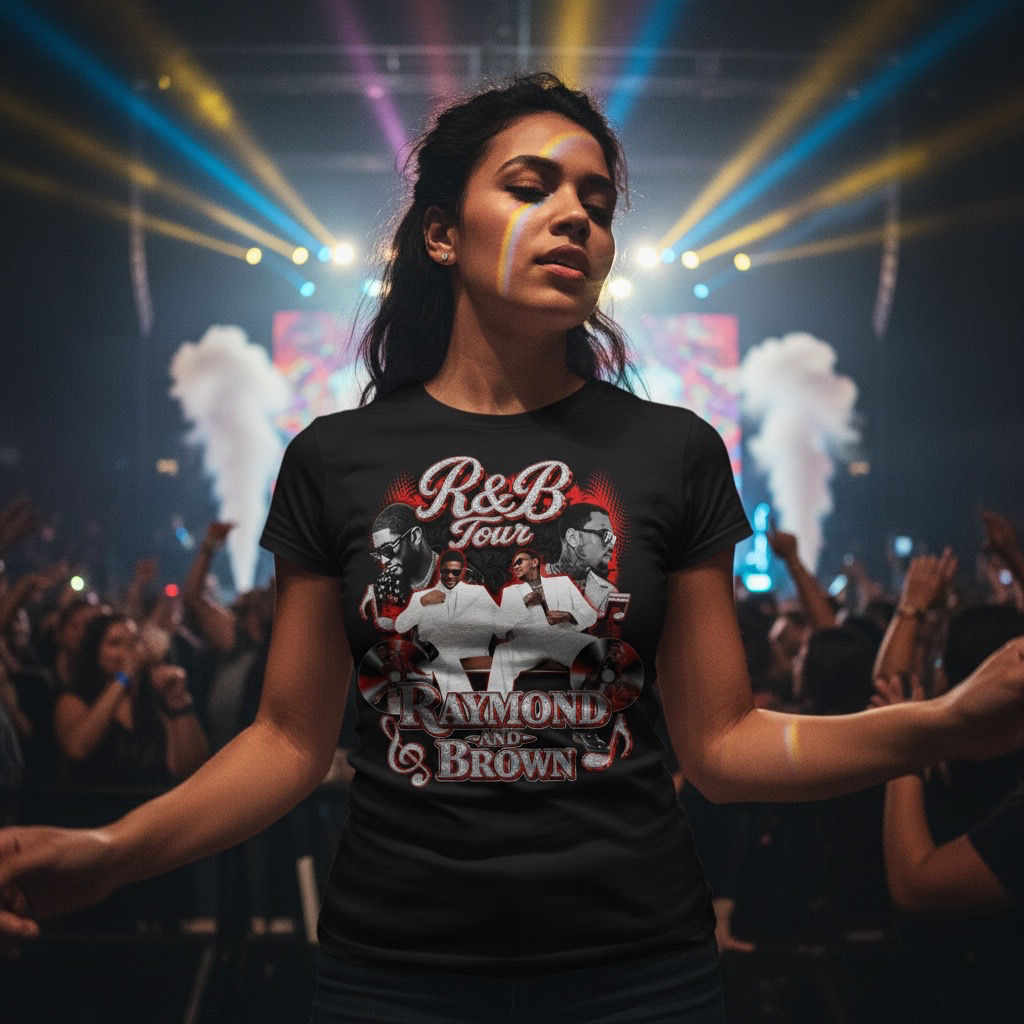 R&B Tour Raymond and Brown Graphic Tee – Vintage Concert Style Unisex Shirt