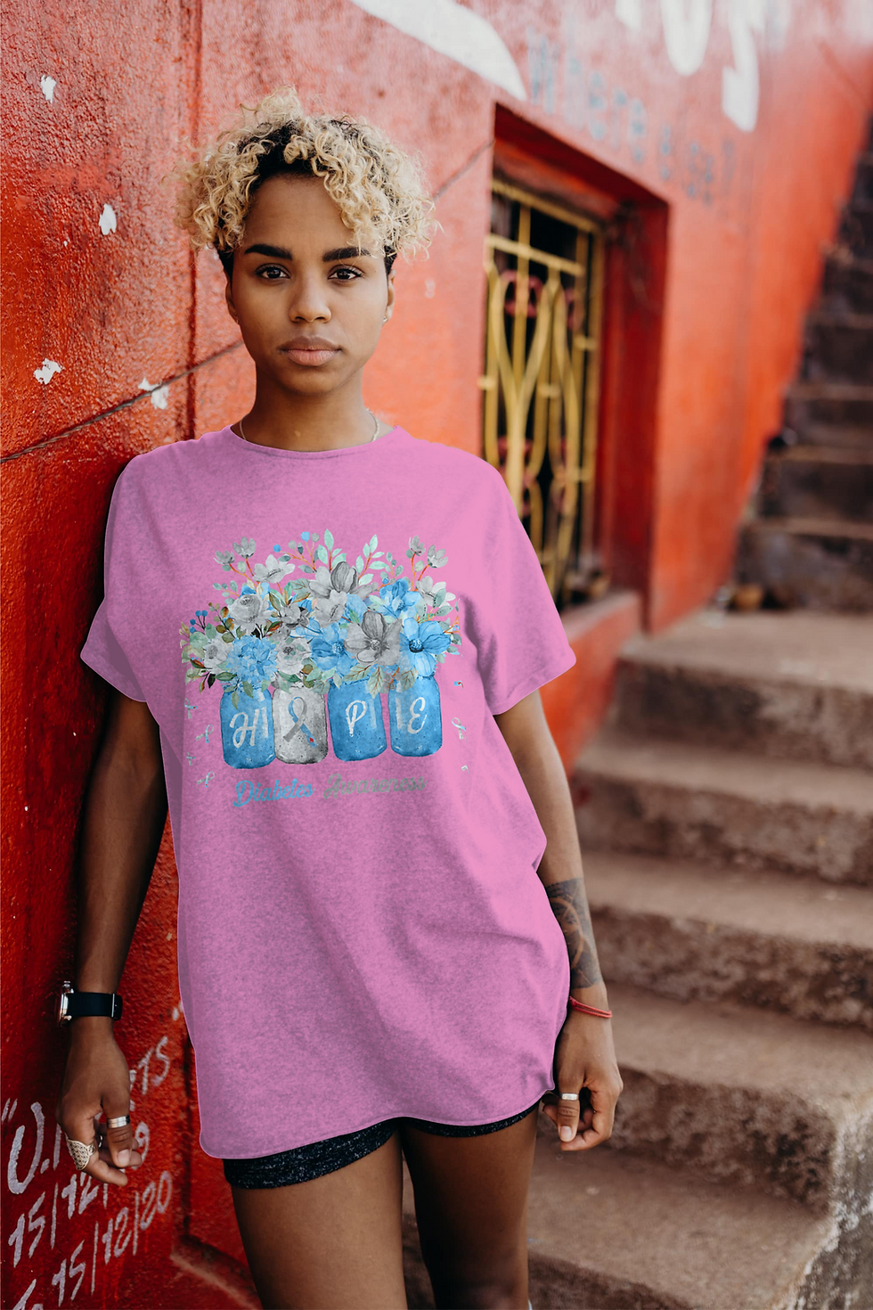 Thumbnail: HOPE Diabetes Awareness (DTF)-Unisex 100% Cotton Crew T-Shirt