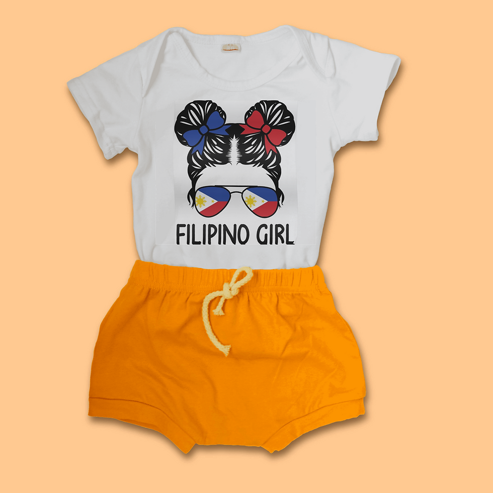 Thumbnail: Filipino Girl Clip Art-Girl’s 100% Cotton Short Sleeve Crew T-Shirt