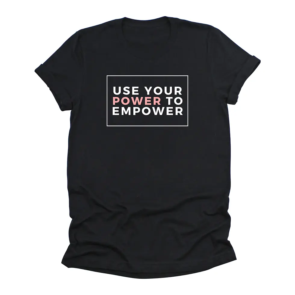 Thumbnail: Use Your Power To Empower-Women’s Crew T-Shirt 100% Cotton Short
