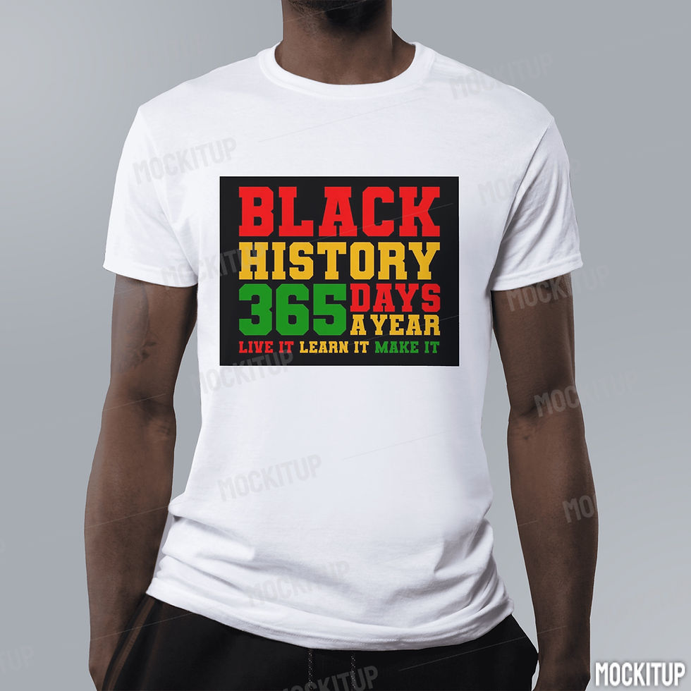 Thumbnail: Black History 365 Days-Unisex Relaxed 100% Cotton Short Sleeve Crew T-Shirt