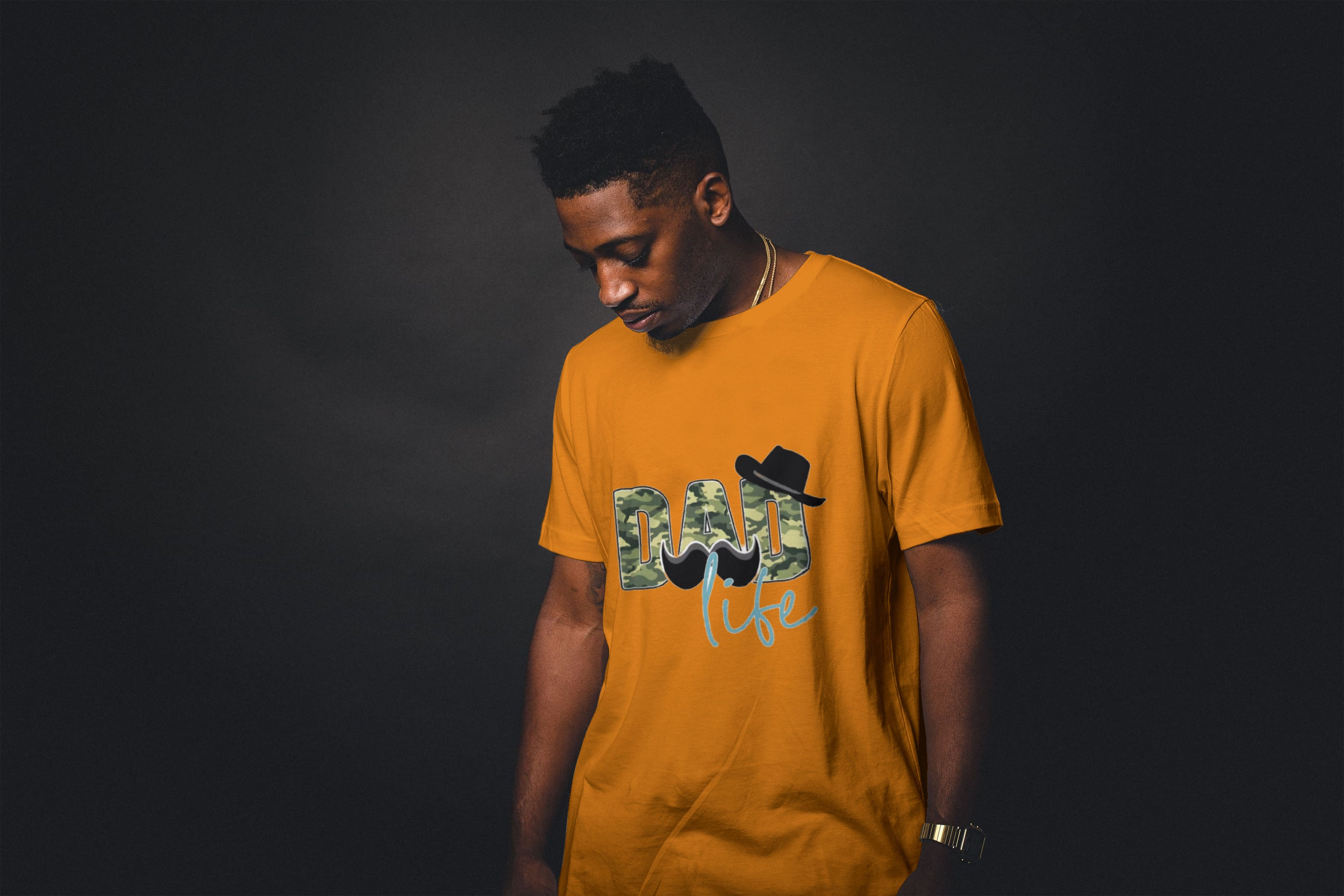 Dad (DTF)-Unisex Crew T-Shirt 100% Cotton Short Sleeve