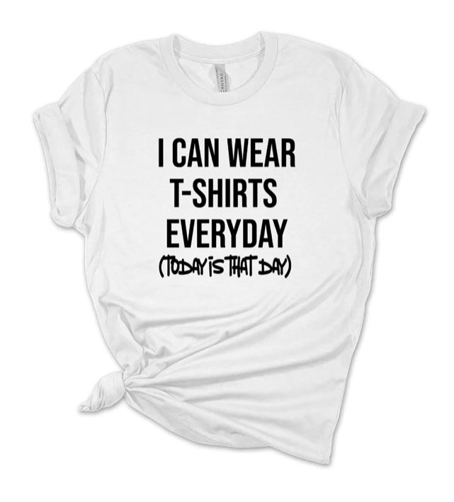 Thumbnail: I Can Wear T-Shirts Everyday-Women’s Relaxed 100% Cotton Short Sleeve Crew Shirt