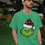 Thumbnail: Grinch Plaid Christmas Hat (DTF)-Unisex Crew T-Shirt 100% Cotton Short Sleeve
