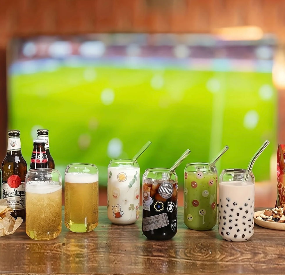 Thumbnail: Waymaker Miracle Worker (UV DTF)-Glass Cup With Bamboo Lid, 16 oz