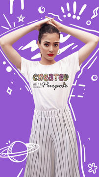 Thumbnail: Created With A Purpose (DTF)-Unisex Crew T-Shirt 100% Cotton