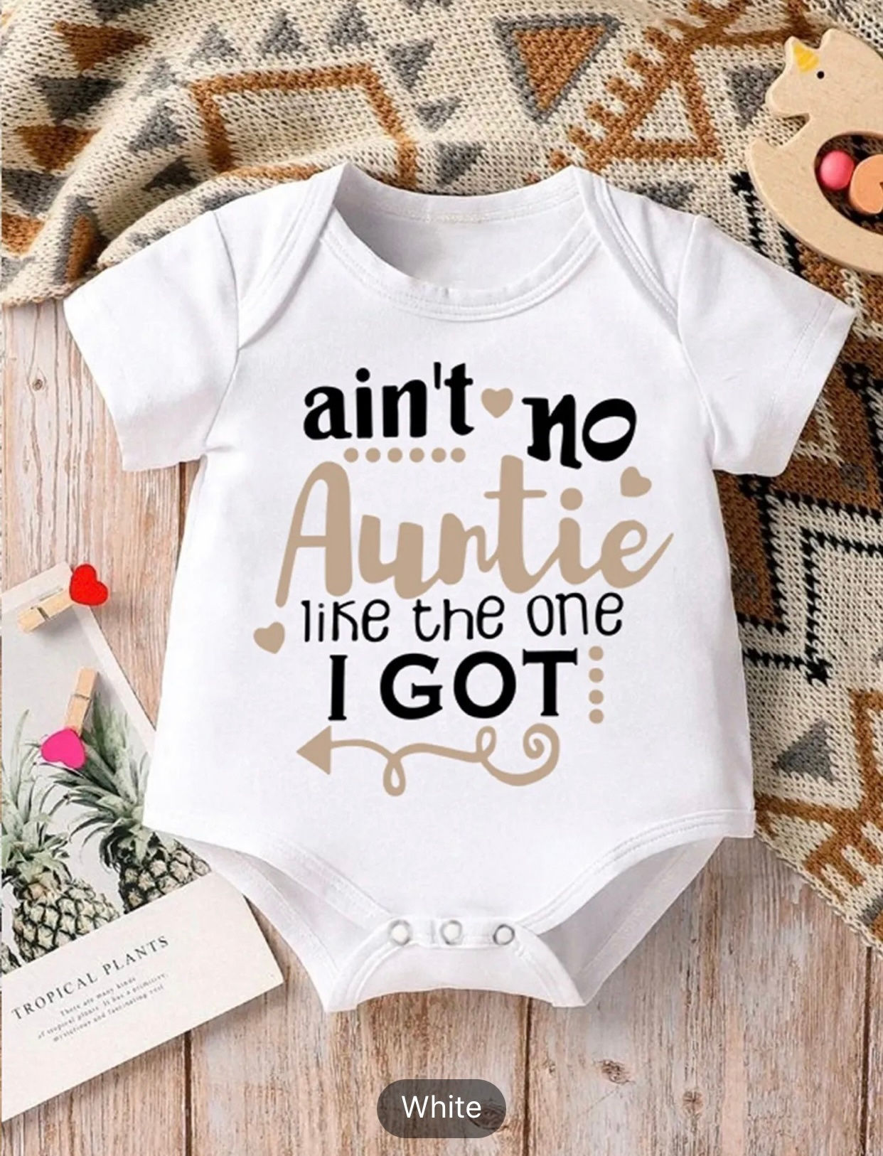 Ain't No Auntie Like The One I Got-Baby Bodysuit 100% Cotton Short Sleeve One