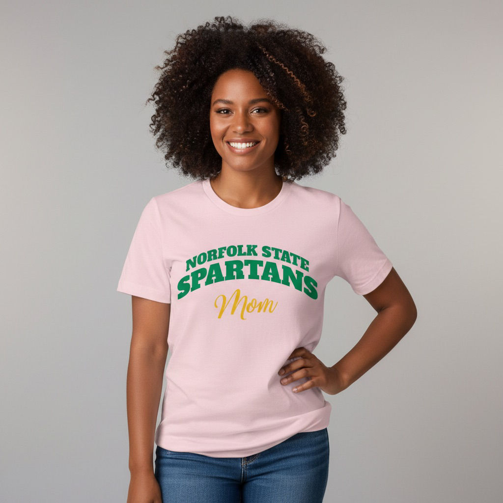 Norfolk State Spartans Mom T‑Shirt – NSU HBCU Pride Women’s Collegiate Apparel