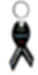 1.6" X 2.75" AWARENESS RIBBON ALUMINUM KEYCHAIN KEYCHAIN