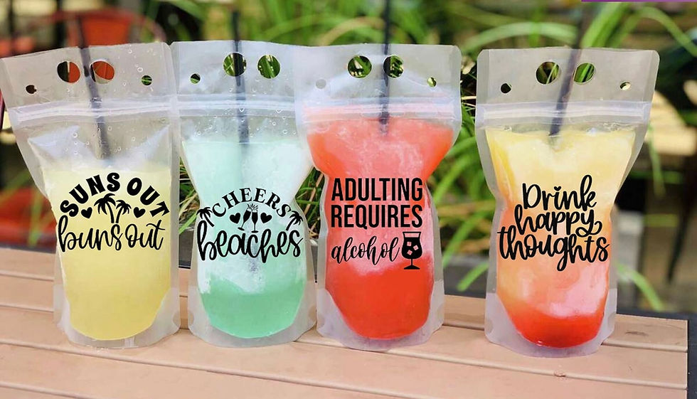 Thumbnail: Personalized Drink Pouches with Straw Hole