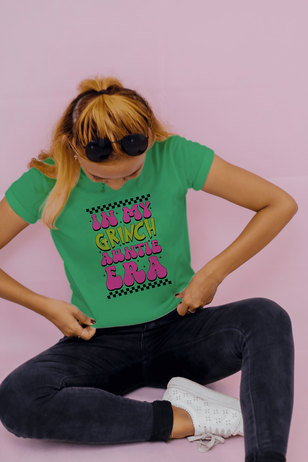Thumbnail: In My Grinch Era (DTF)-Unisex Crew T-Shirt 100% Cotton Short Sleeve