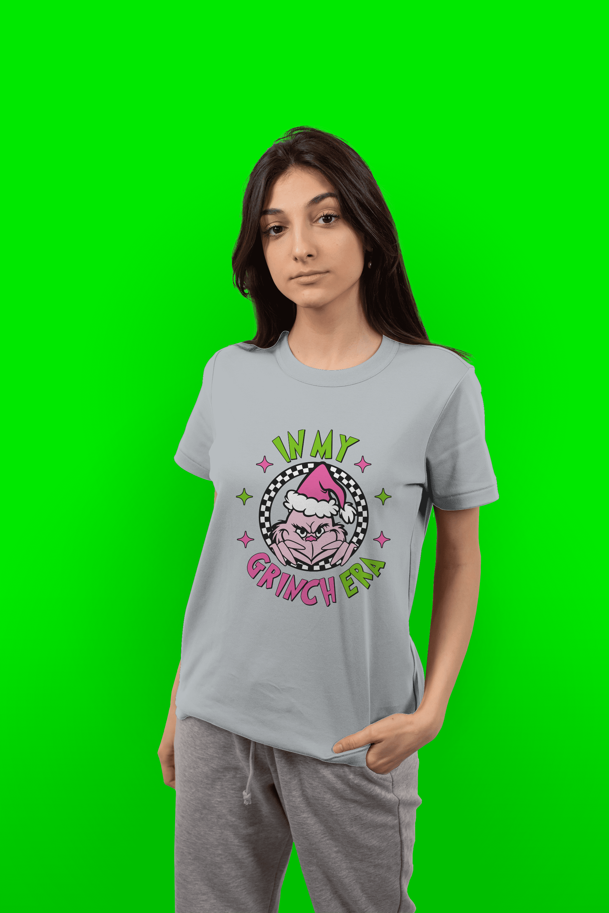 In My Grinch Era (DTF)-Unisex Crew T-Shirt 100% Cotton Short Sleeve