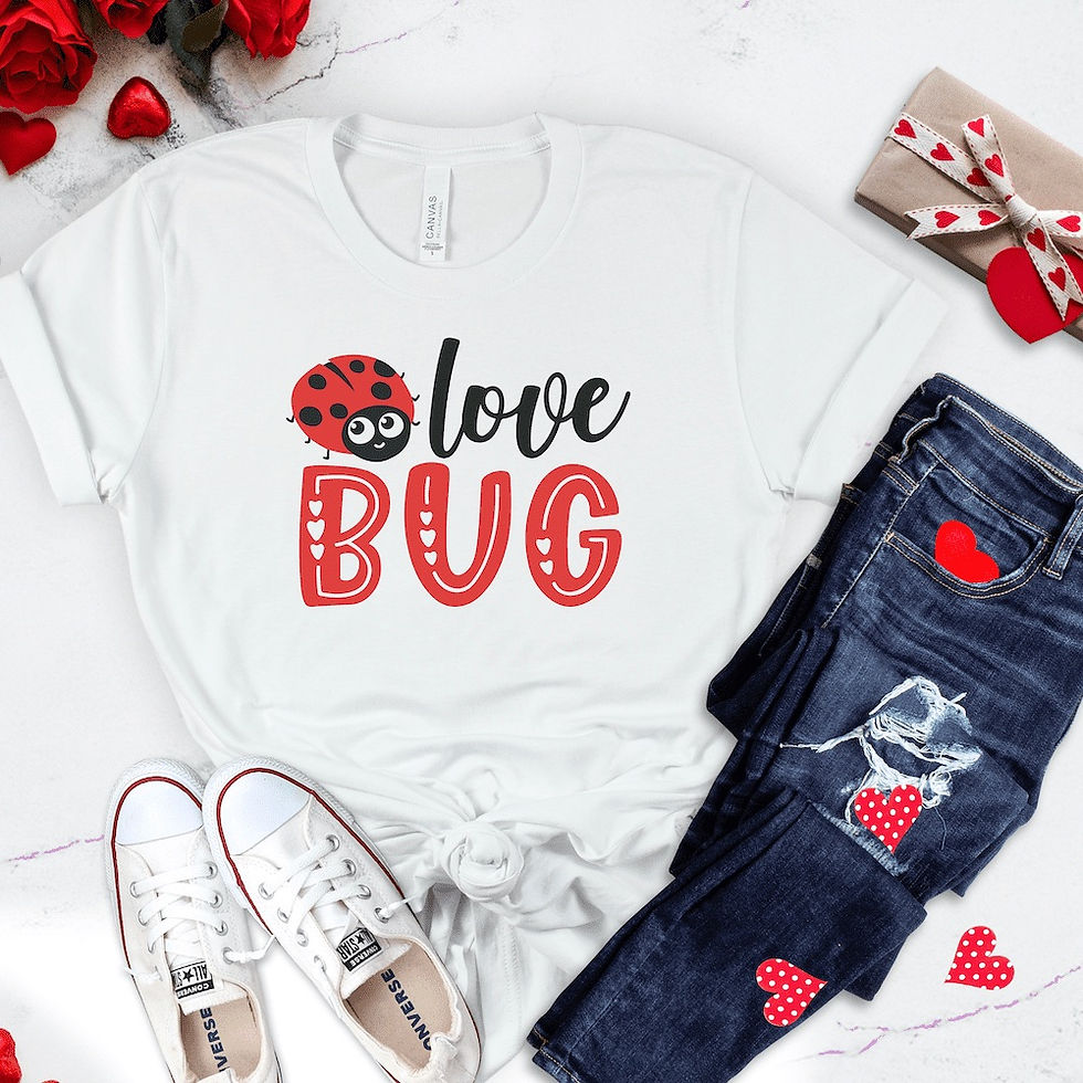 Thumbnail: Love Bug-Girl’s 100% Cotton Short Sleeve Crew