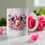 Thumbnail: Minnie Mouse 12 oz Ceramic Mug – White Coffee Cup with Floral & Butterfly Design